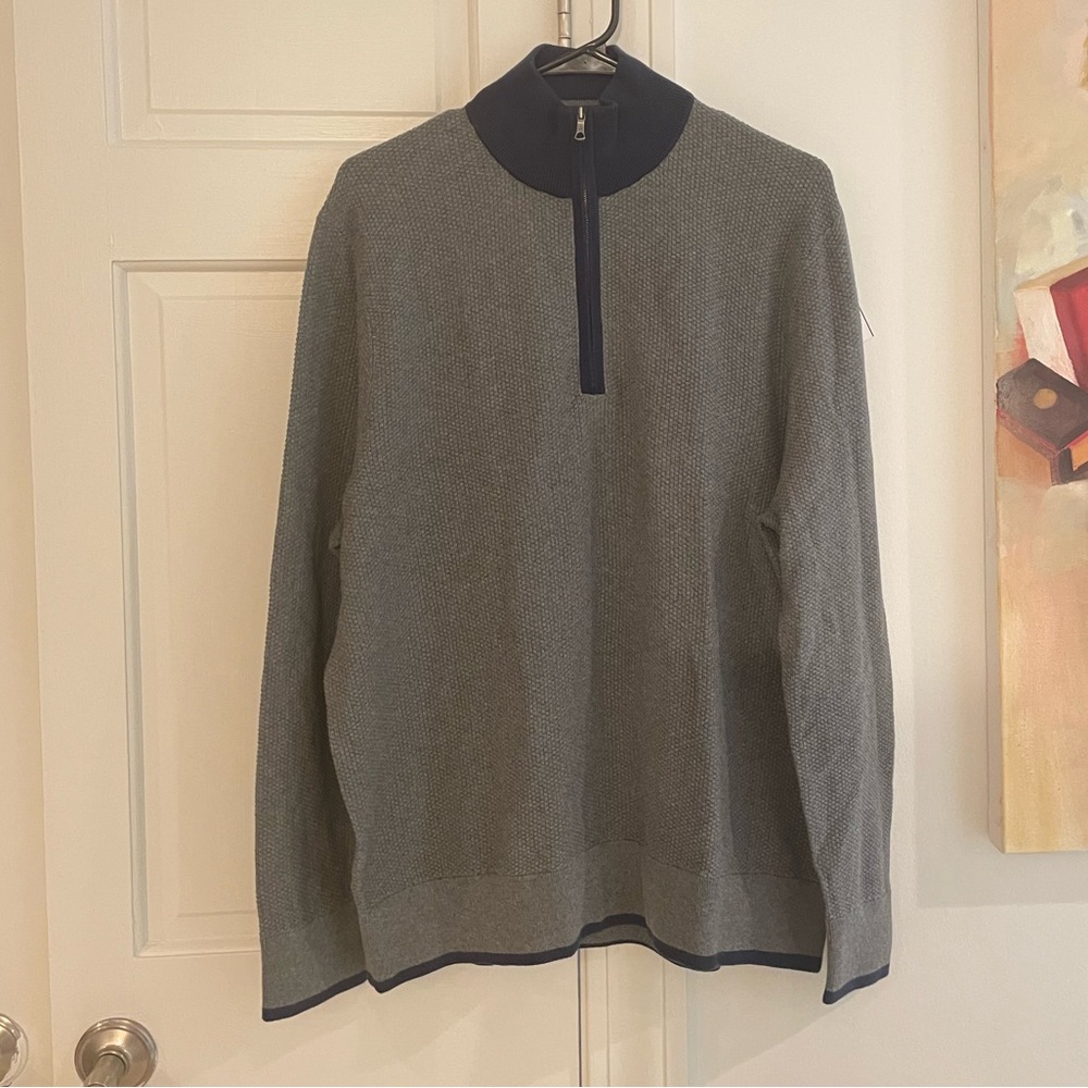 Brooks Brothers Grey Lightweight Sweater Mens XL